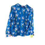 UGG Women's  Blue Yellow Floral Seahorse Pajama Set S Photo 4