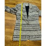 Rafaella Vintage Women 6 Linen Cotton Black Beige Geometric Print Blazer Pockets Photo 6