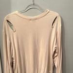 LNA  Women's Beige Cutout Sweatshirt Photo 3