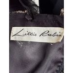 Vintage Lillie Rubin 70s Black & Gold Lace Party Dress Size X Photo 4