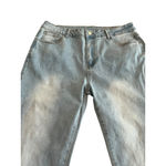 Wide Leg Mom Jeans Womens Size XXL 34x31 Light Blue High Rise Heart Shadow NEW Photo 1