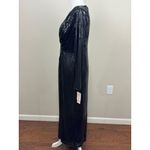 Nanette Lepore NEW Womens 12 Black Sequin Long Sleeve Maxi Evening Gown Dress Photo 6