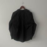 English Factory English Factor‎ Bow Poplin Button-Up Shirt Black Size Medium Photo 5