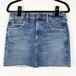 Citizens Of Humanity Beatnick Cotton Denim Fray Raw Edge Hem Jean Mini Skirt 27 Photo 0