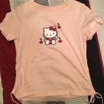 Hello Kitty Sanrio Pink Cherry  Tie Side Shirt Photo 0