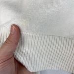 BCBGeneration  women's white cream laced neck long sleeve knit sweater stretch M Photo 6