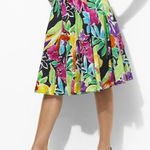 Ralph Lauren Lauren  Byron Floral Print Skirt Colorful Cotton Blend Size 10‎ Photo 0