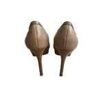 Calvin Klein  Taupe Tan Leather Platform Heels Size 7 Photo 4