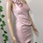 Adrianna Papell  Rose Pink One Shoulder Dress Photo 3