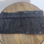 Black Clutch with Silver Metallic Thread Express Black Zip-Up Clutch Bag Photo 3