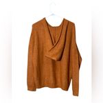 Kori  Sparkle Orange Hooded Sweater,Size S Oversized Photo 2