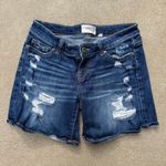 BKE  Stella Distressed Stretch Blue Jean Shorts Size 27 ABK1930 Photo 0
