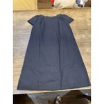 COS Navy Blue Oversized Flare Poplin Midi Dress Size 36 US 6 Zip Minimalist Photo 2