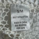 Wishlist Womens Crochet Top Sz S/M Cream Floral Pattern Photo 5