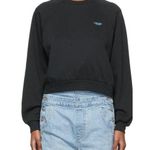 Levi's Long Sleeve Logo Crew Neck Cropped Sweatshirt Black Women's Size XS Photo 0