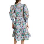 CELIA B Oliver Floral Scalopped Embroidered Midi Dress Size L White Size L Photo 3