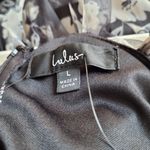 Lulus  Black Floral Print Tulle Bustier Maxi Dress NWT Photo 10