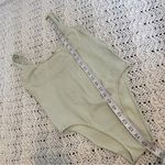 Anthropologie  Balconette Ribbed Pull On One Piece Bodysuit Light Green (S/M) Photo 4