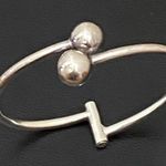 Hinge Vintage Mexican Silver 925 Orb Ball Adjustable Cuff Bangle Bracelet 14.8g Photo 12