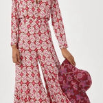Anthropologie NWT  Loveland Wide-Leg Jumpsuit in pink rise floral size 2 Photo 0