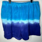 Greater Good Casual Blue Tie Dye Ombré Shorts Size 3X NWT Photo 1