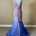 Vienna Prom | Purple Beaded Trumpet Ball Down Sz 8 Photo 2