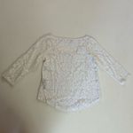 Abercrombie & Fitch White Lace Sleeve Top XS Feminine Lightweight Photo 1