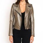 IRO  Luigaspe Leather Metallic Moto Jacket Photo 0
