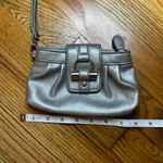 NY and Company Silver Faux Leather Clutch Wristlet Evening Bag Photo 6