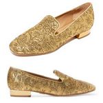 Michael Kors Roxanne Gold Floral Brocade Loafer Regency Renaissance Bridgerton 6 Photo 5