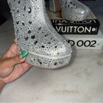 Jessica Simpson New  JS Dolly Silver Shimmer Sand Rhinestone Boot Womens 10 Photo 12