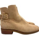 Cole Haan Size 8.5 B Tan Sand Suede Leather Hampshire Buckle Bootie New Photo 0