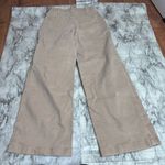 SONOMA Button fly high rise wide leg cargo khaki color pants denim size 4 tan Photo 3