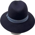 Chico's Kevin Fedora 100% Wool Felt Hat Navy Blue Photo 5