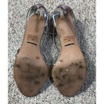 Gianni Bini Strappy Stiletto Heel Sandals Shoes Shiny Silver Size 10M Photo 6