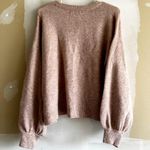 Madewell Gladwell Balloon-Sleeve Pullover Sweater Alpaca Relaxed Heather Rose S Photo 5