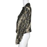 Kate by Laltramoda‎ Shirt Womens Medium Black Cream Snake Print Surplice Blouse Photo 2
