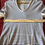 Roxy Blue Stripe Cotton Hoodie Beach Sweater. Size XL. Photo 8