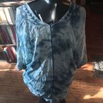 Free People  M tie dye boho flowy v-neck blouse Photo 1