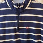 Vineyard Vines Navy and White Striped 1/4 Zip-Up Pullover - Size Small Photo 1