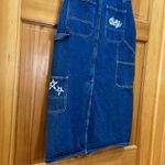 Obey  100% Cotton Juniper High Waist Loose Fit Pockets  Midi Denim Skirt size 26 Photo 11