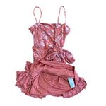 Free People Olivia Velvet Burnout Slip Dress in Dusty Rose Womens Size S Photo 6