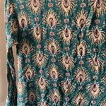 Dee Elle  Teal Top with Patterned Trim medium Photo 11