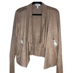 267. Sofia Jeans by Sofia Vergara Faux Suede Moto Jacket | NWT Tan Size M Photo 1