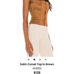 Danielle Guizio Guizio Satin Corset Top Brown Photo 1