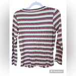 Modcloth Striped Twist Front Long Sleeve Top Womens Size Small Photo 3