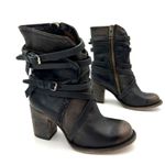 FREEBIRD by Steven Baker Boots Wrap Leather Detail Distressed Brown Western Photo 9