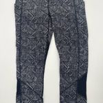 Lululemon  Pace Rival Crop 22" Leggings B&W Gym Yoga Running Workout Size 4 Photo 0