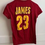 Adidas  Red & Yellow Lebron James Short Sleeve Shirt Photo 2