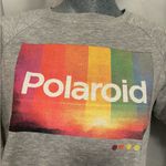 Polaroid Crew Neck Sweatshirt Gray Multicolor Graphic Unisex Retro Vibes Iconic Photo 1